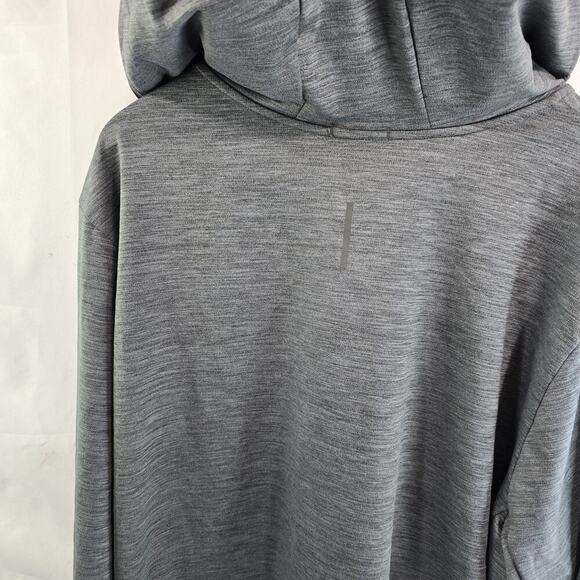 REI Jacket Mens XXL Gray Hooded Full Zip Lightweight Stretch Running Knit Jersey - Picture 8 of 11